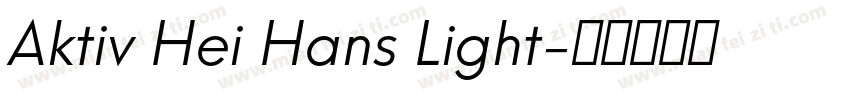 Aktiv Hei Hans Light字体转换
